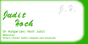 judit hoch business card